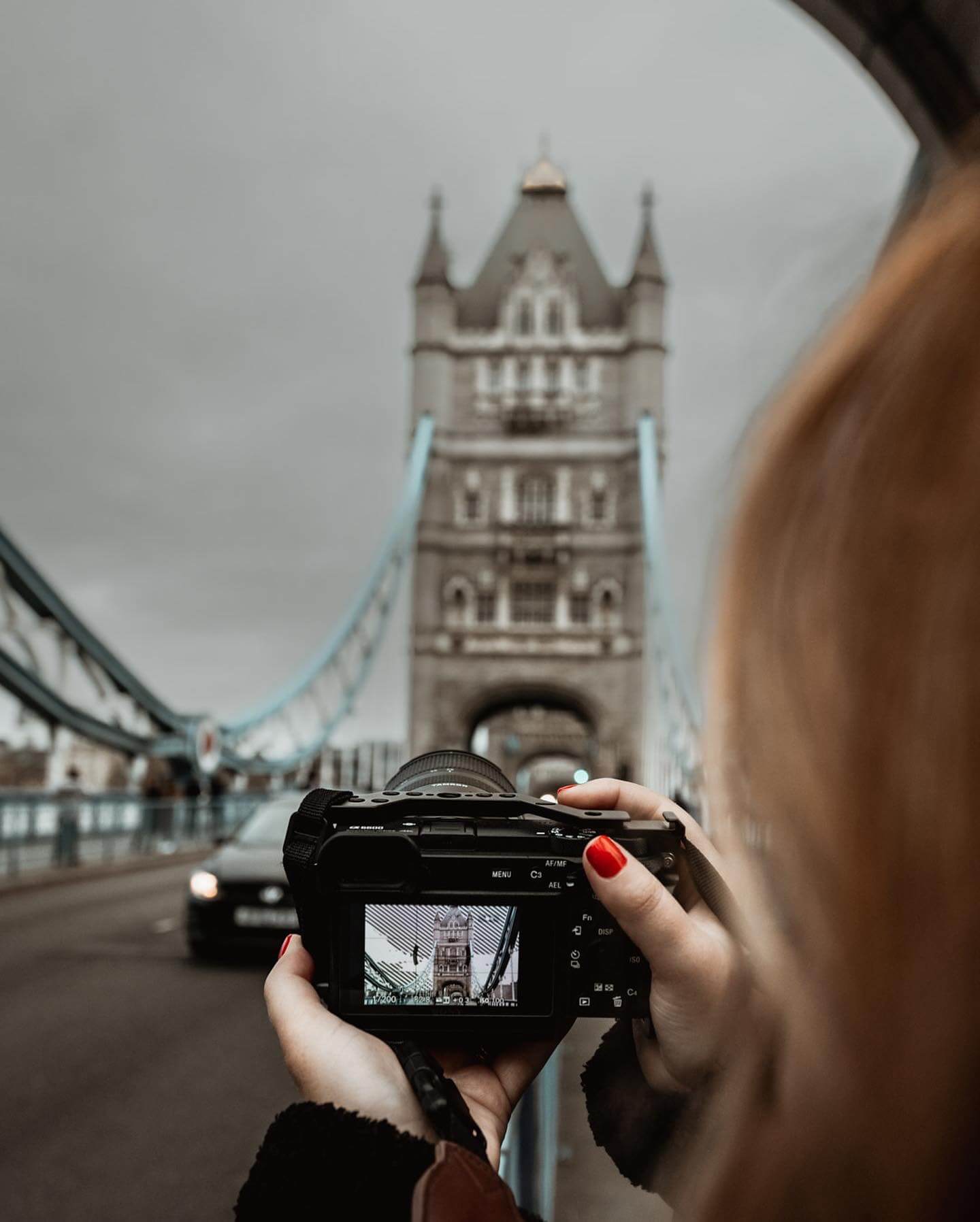 Taking a picture of Tower Bridge