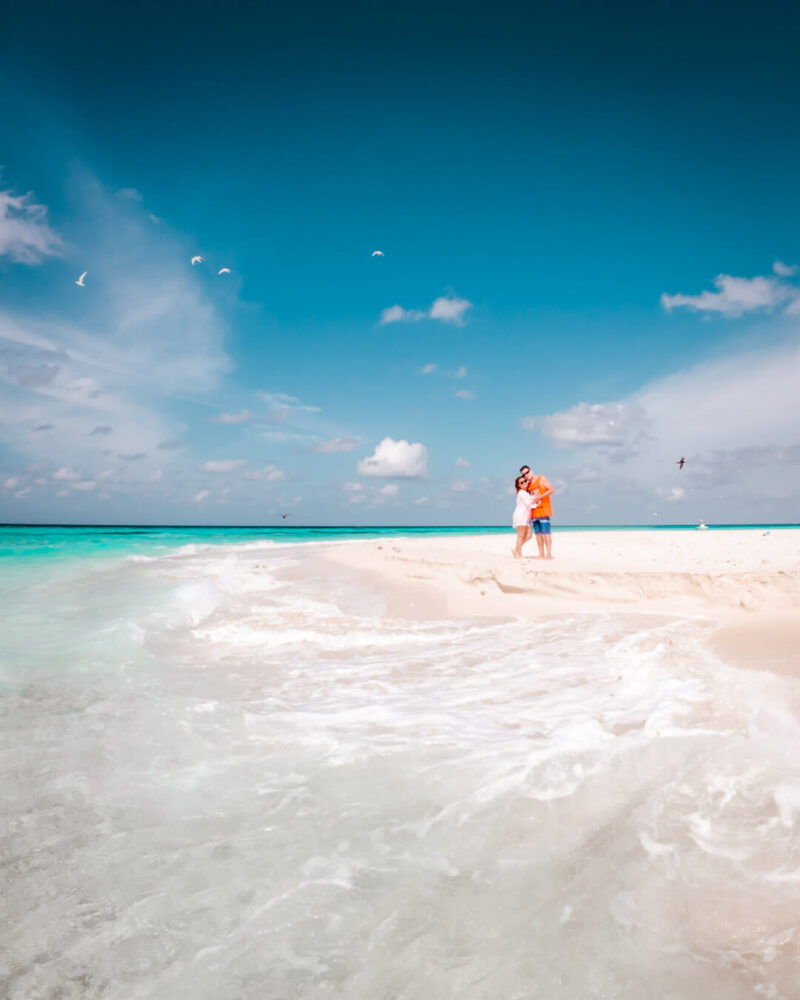 Romantic tour in a Sandbank in Maldives