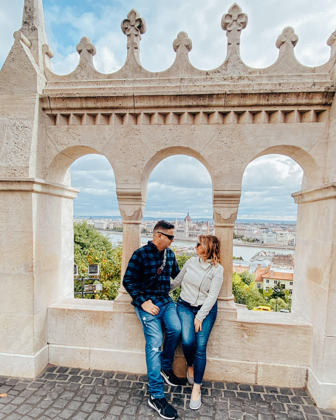 Couple in the Castle District in Budapest