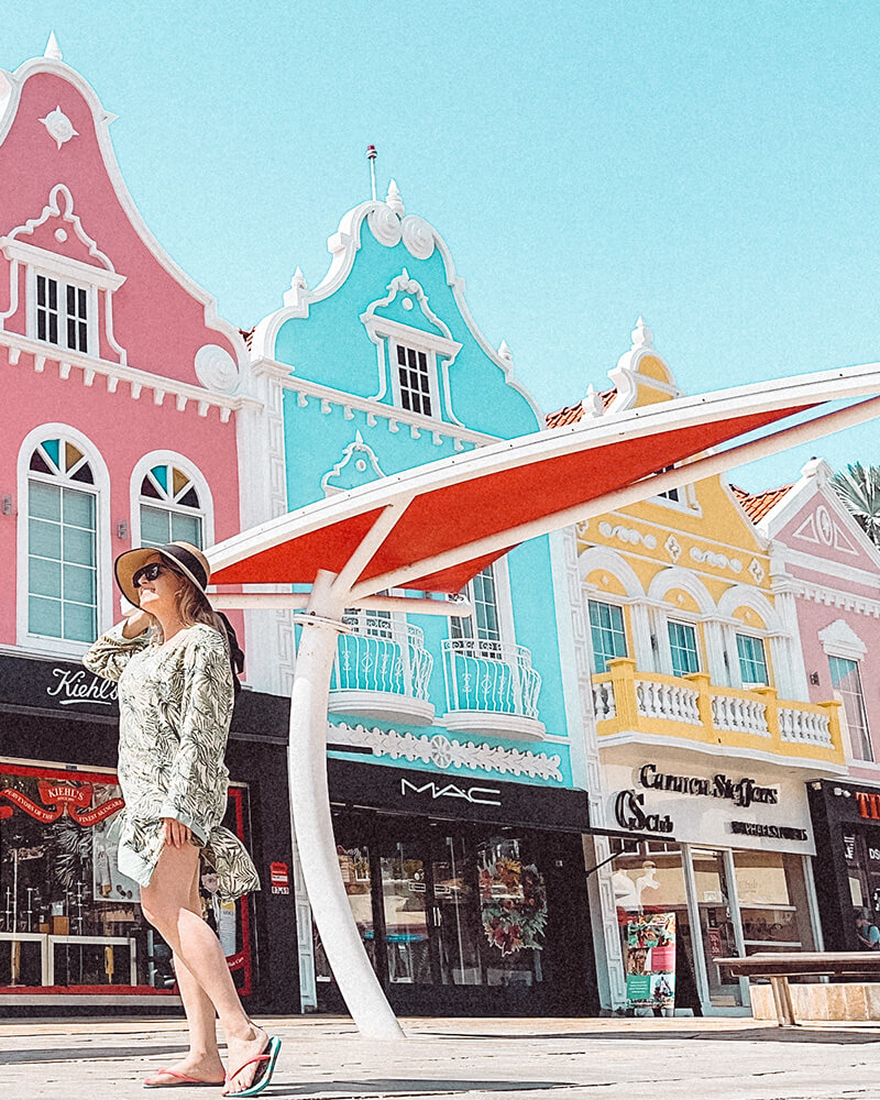 Colorful buildings Aruba